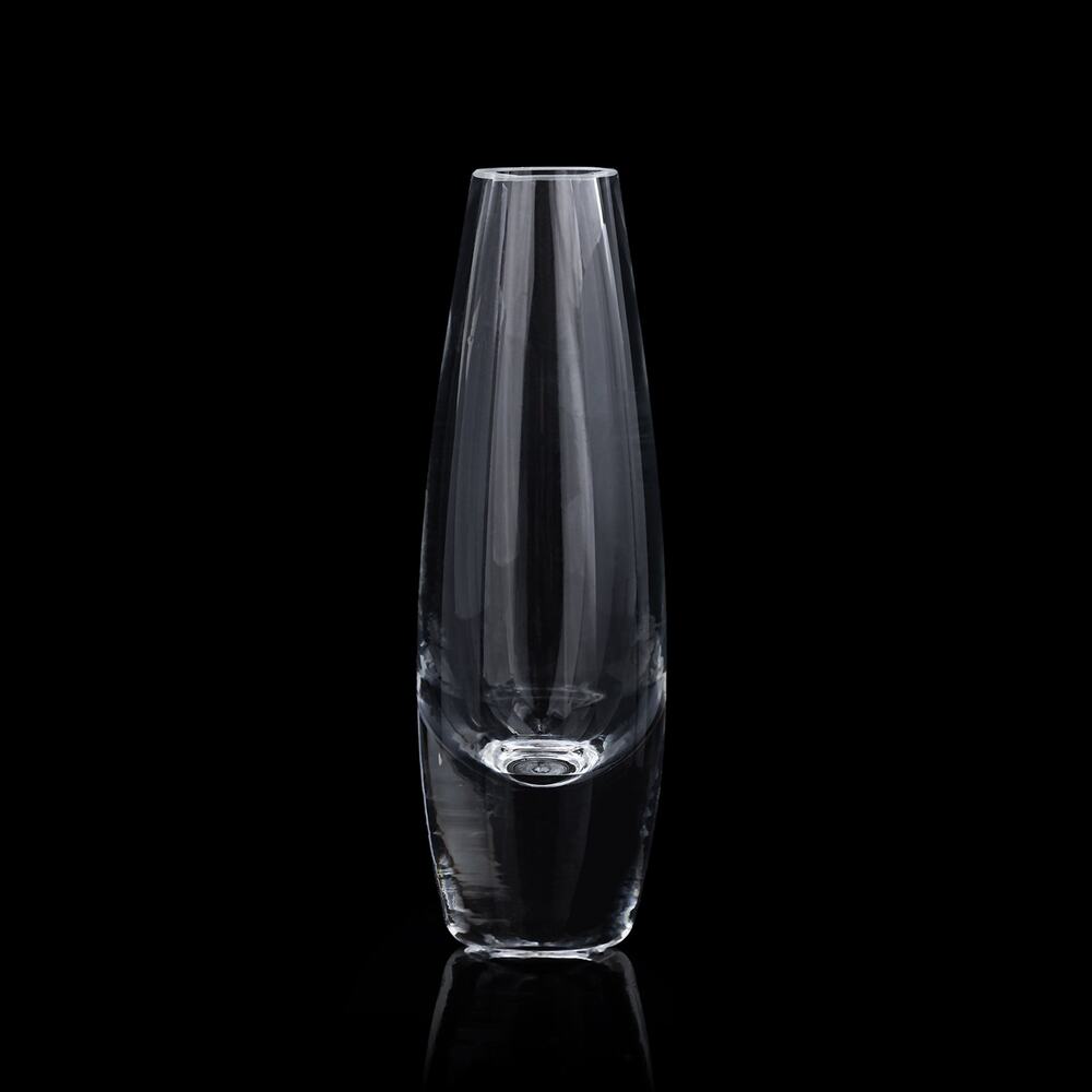 Vintage MCM Steuben Crystal Teardrop Cigarette Urn & Short Bud Vase -Design 7925